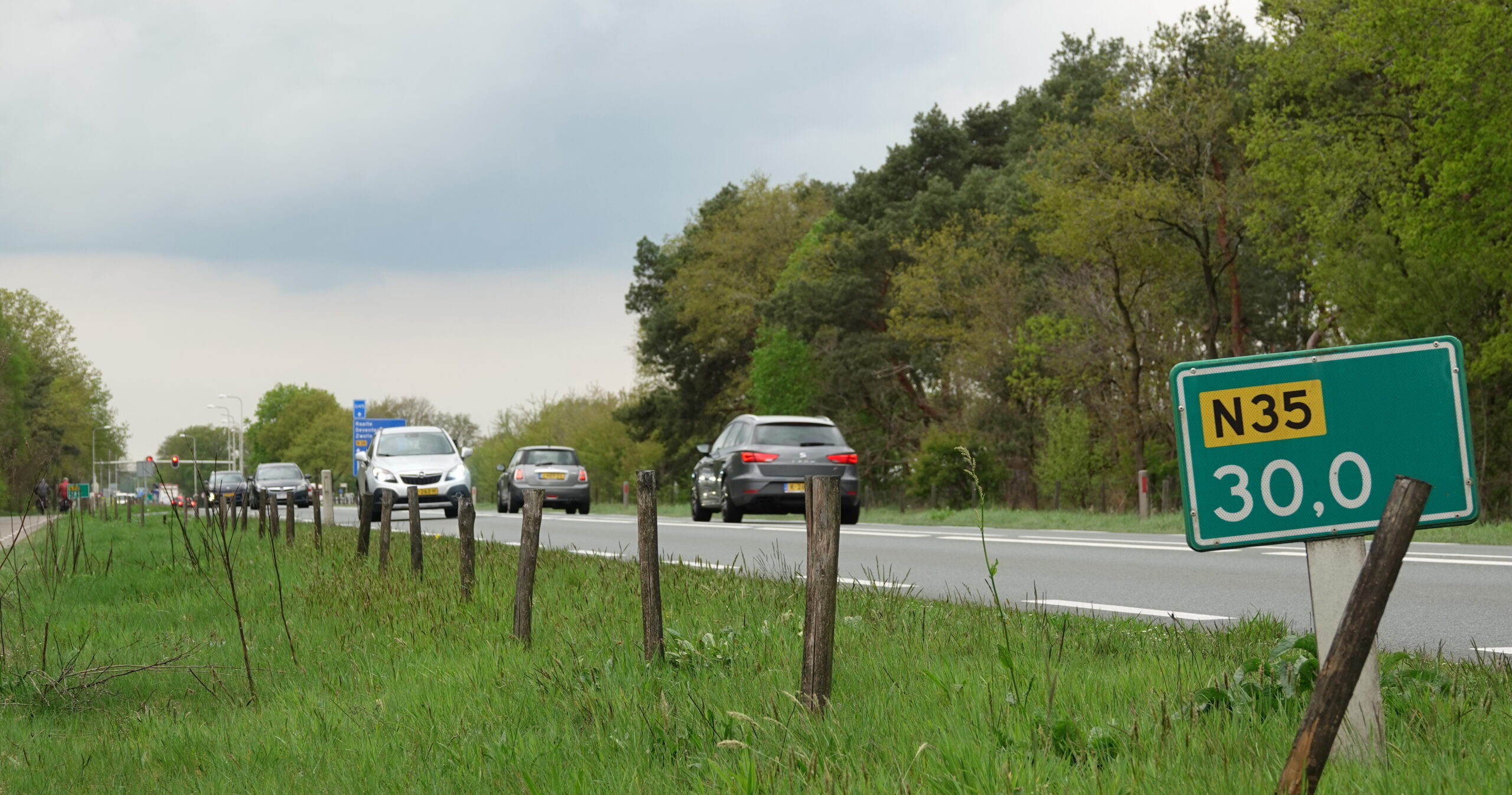 Schot in verbreding N35 richting Raalte en tussen Wierden en Nijverdal