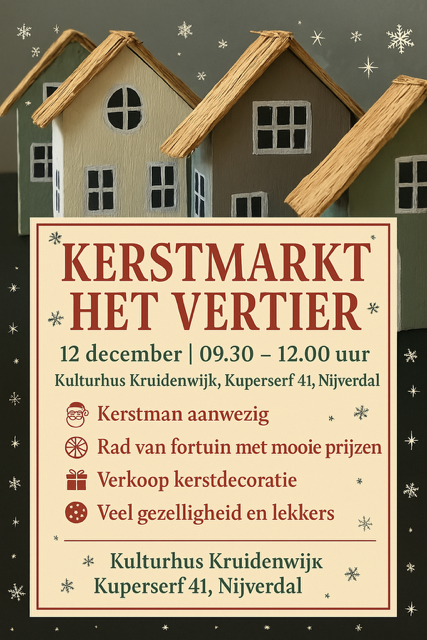 Kerstmarkt Het Vertier in de Kruidenwijk